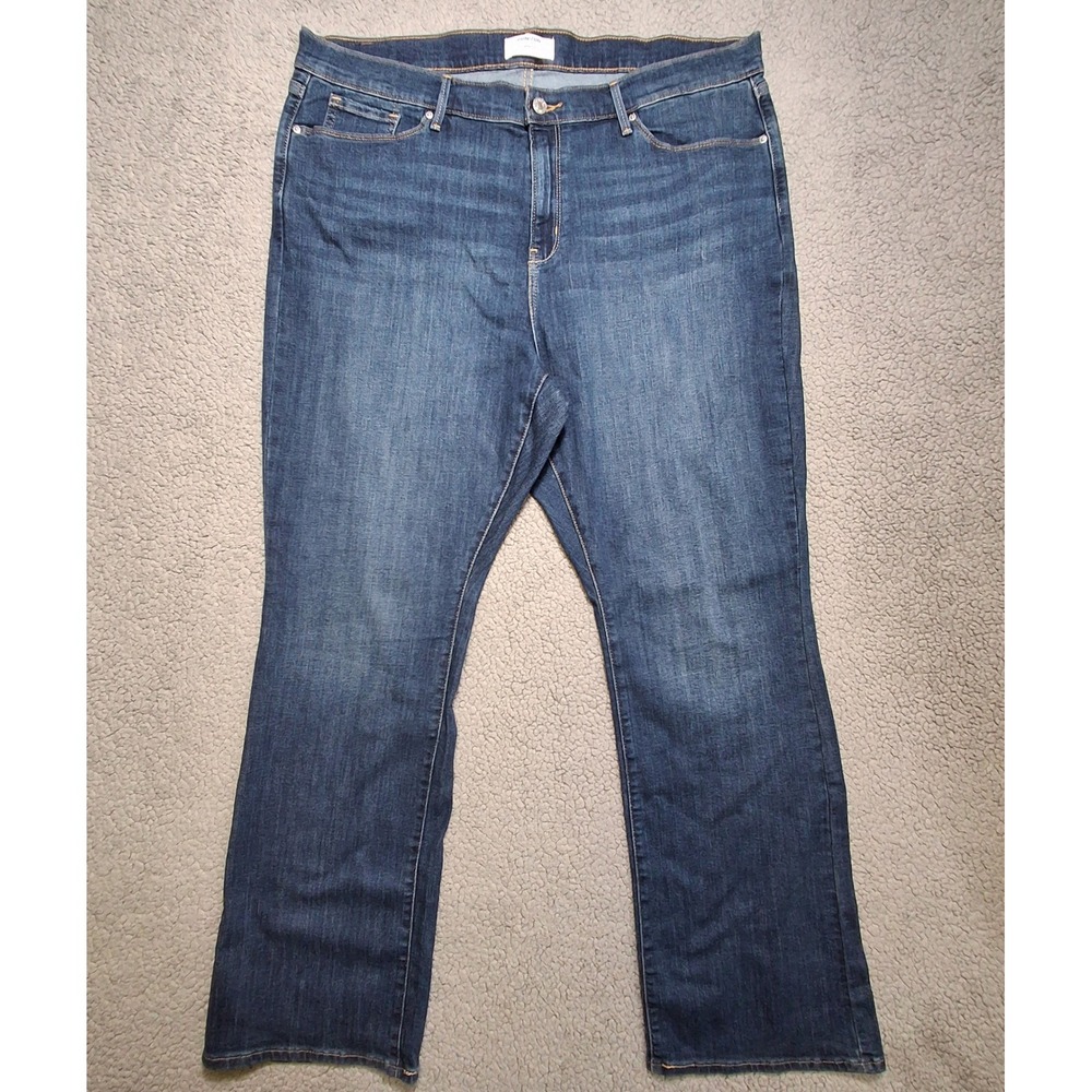 Levi's Bootcut Jeans Women 20W (actual 41x31.5) Blue Mid Rise Stretch Denim